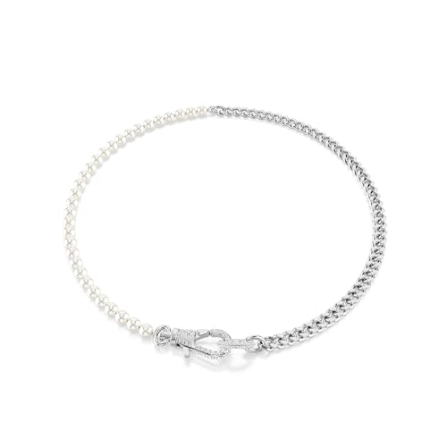 Swarovski Dextera Halskette, Pavé, Kristallperle, Weiß, Rhodiniert Swarovski Dextera Halskette, Pavé, Kristallperle, Weiß, Rhodiniert von Swarovski