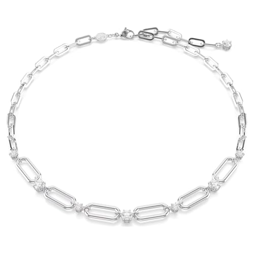 Swarovski Constella Halskette, Weiße und Rhodinierte Damenhalskette mit Strahlenden Swarovski Kristallen von Swarovski