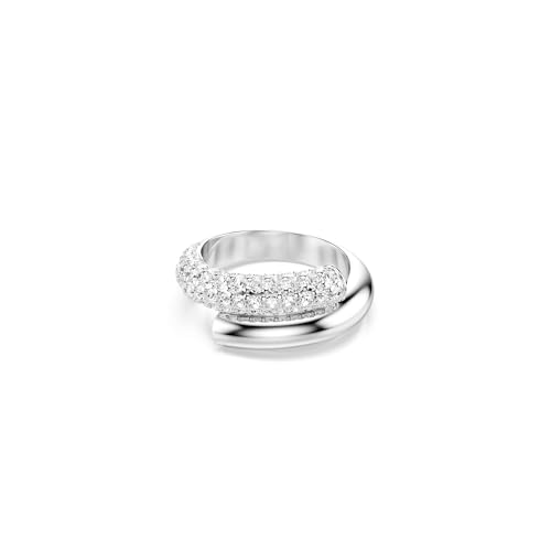 Swarovski Dextera Ring, Weißer, Rhodinierter Damenring mit Klaren Kristallen von Swarovski