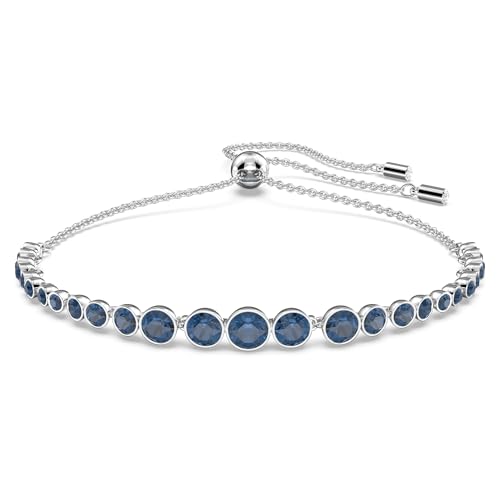 Swarovski Emily Armband, Rhodiniertes Damenarmband mit Blauen und Strahlenden Swarovski Kristallen von Swarovski