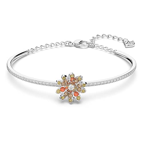 Swarovski Eternal Flower Armreif, Rhodiniertes Damenarmband mit Mehrfarbigen Kristallen von Swarovski