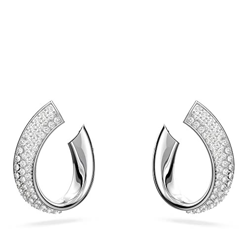 Swarovski Exist Kreolen, Rhodinierte Ohrringe mit Klaren Swarovski Kristallen von Swarovski