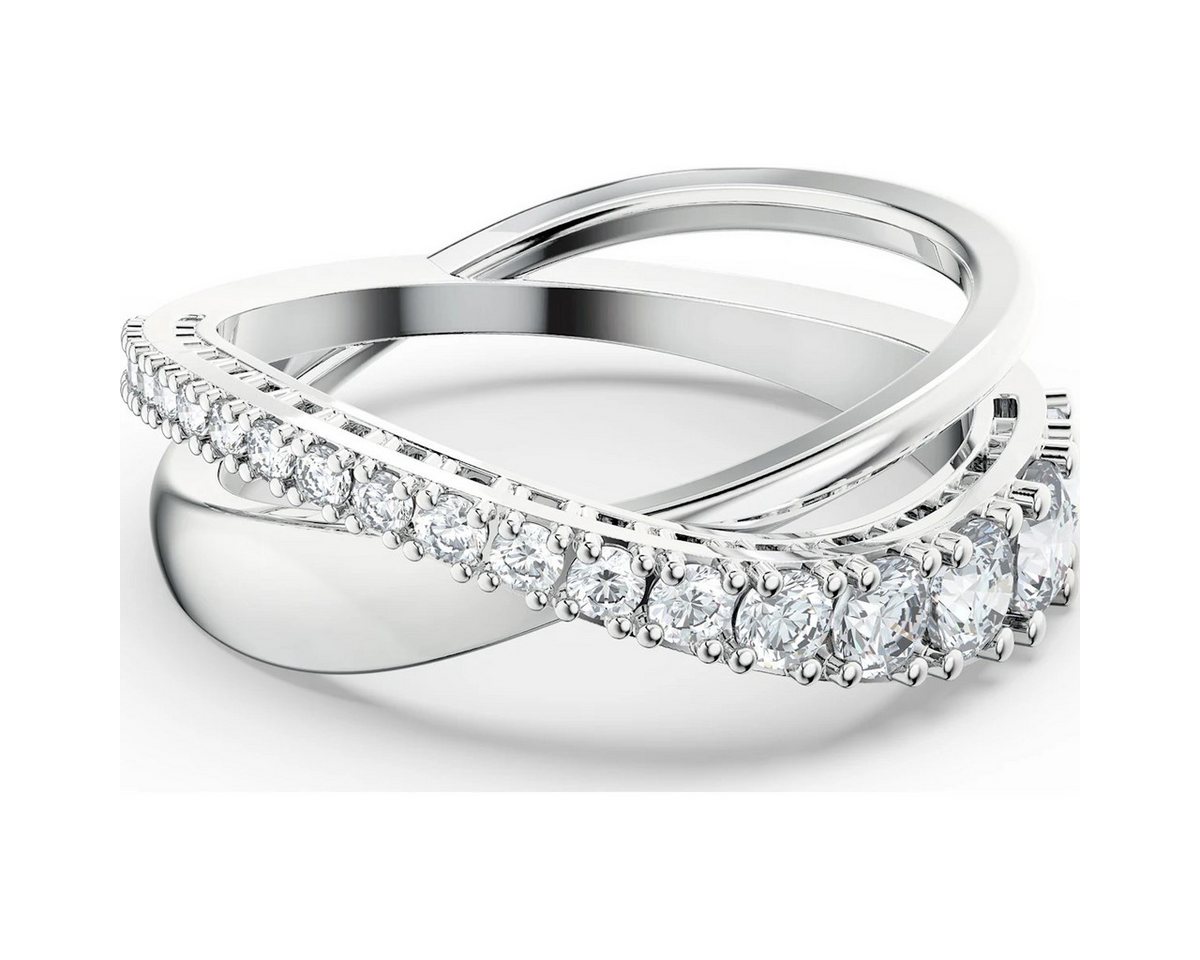Swarovski Fingerring Swarovski Ring 5572724 Twist Rows, Weiss, Rhodiniert (kein Set, 1-tlg) von Swarovski