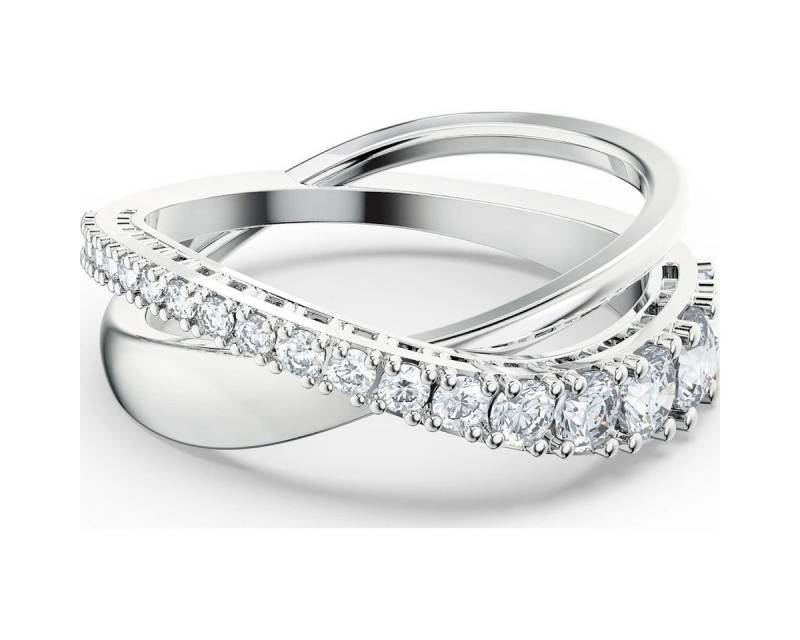 Swarovski Fingerring Swarovski Ring 5572724 Twist Rows, Weiss, Rhodiniert (kein Set, 1-tlg) von Swarovski