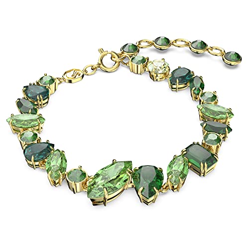 Swarovski Gema Armband, Vergoldetes Damenarmband mit Grünen, Strahlenden Swarovski Kristallen von Swarovski