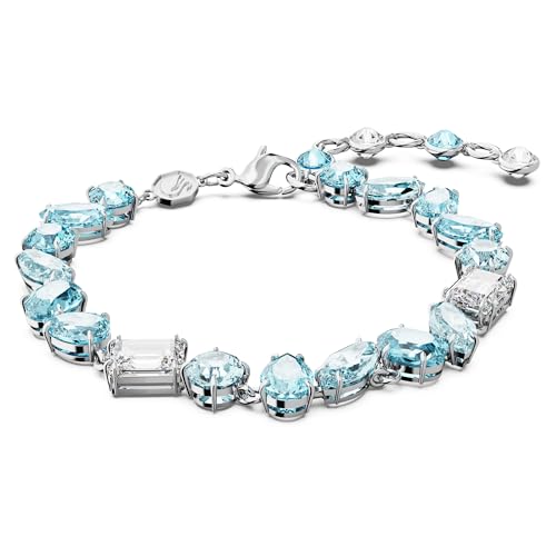 Swarovski Gema Armband, Blaues und Rhodiniertes Damenarmband mit Strahlenden Swarovski Kristallen von Swarovski