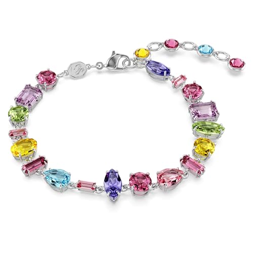 Swarovski Gema Armband, Rhodiniertes Damenarmband mit Bunten und Strahlenden Swarovski Kristallen von Swarovski