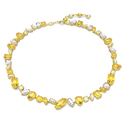 Swarovski Gema Halskette, Vergoldete Damenkette mit Gelben und Klaren Swarovski Kristallen von Swarovski