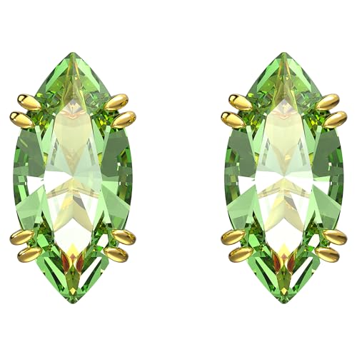 Swarovski Gema Ohrstecker, Vergoldete Ohrringe mit Grünen Swarovski Kristallen von Swarovski