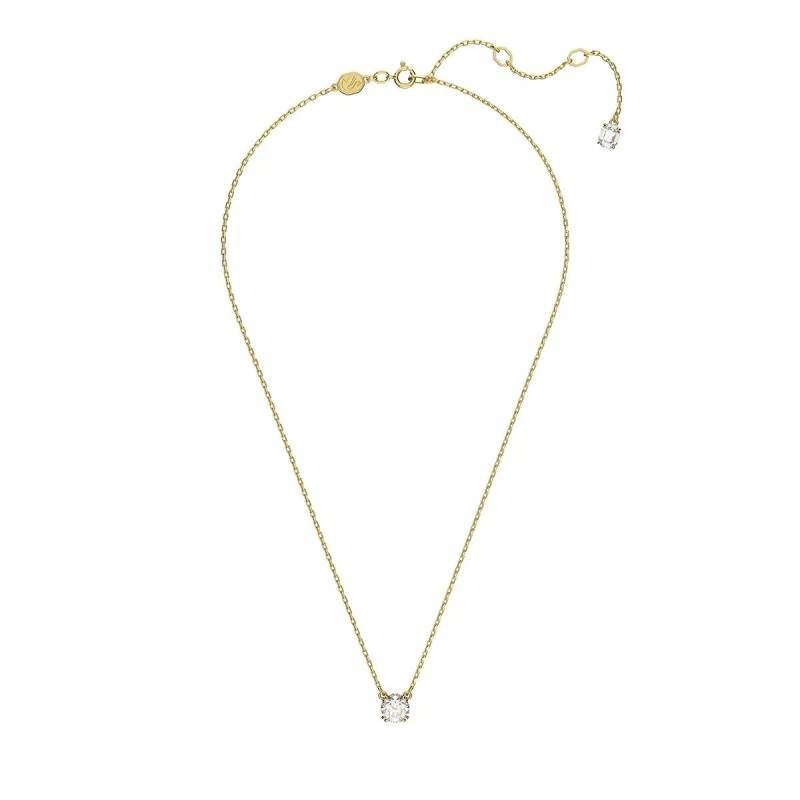 Swarovski Halskette - Constella Necklace Round cut Gold-tone plated - Gr. unisize - in Weiß - für Damen von Swarovski