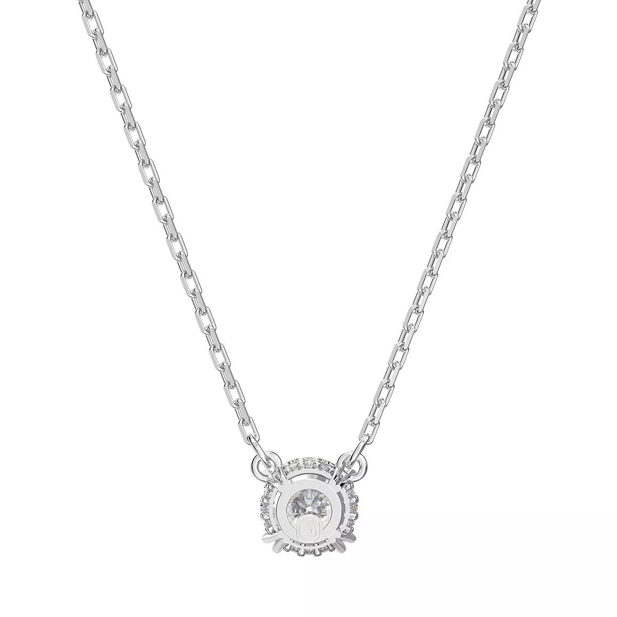 Swarovski Halskette - Constella Necklace Round cut Rhodium plated - Gr. unisize - in Weiß - für Damen von Swarovski