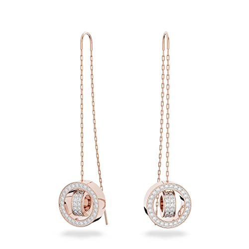 Swarovski Hollow Drop-Ohrhänger, Roségoldene Ohrringe mit Strahlenden Pavé-Kristallen von Swarovski