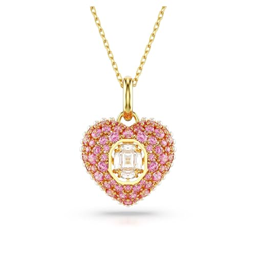 Swarovski Idyllia Anhänger, Rosafarbene und Vergoldete Damenhalskette mit Herz-Motiv, Kristallperlen und Strahlenden Swarovski Kristallen Swarovski Idyllia Anhänger, Rosafarbene und Vergoldete Damenhalskette mit Herz-Motiv, Kristallperlen und Strahlenden Swarovski Kristallen von Swarovski