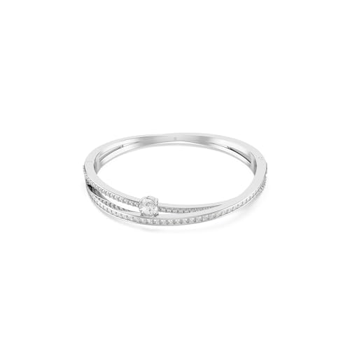 Swarovski Hyperbola Armreif, Weißes, Rhodiniertes Armband mit Strahlenden Kristallen in Verschiedenen Schliffen Swarovski Hyperbola Armreif, Weißes, Rhodiniertes Armband mit Strahlenden Kristallen in Verschiedenen Schliffen von Swarovski
