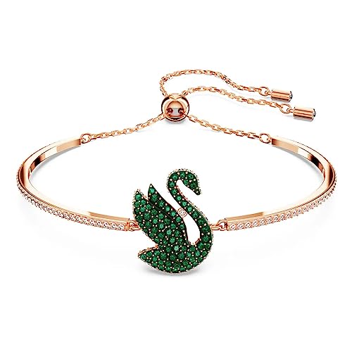 Swarovski Iconic Swan Damen-Armband grün rosévergoldet 5650065 von Swarovski