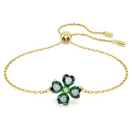 Swarovski Idyllia Armband, Vergoldetes Damenarmband mit Glücksklee-Motiv und Strahlenden Grünen Swarovski Kristallen Swarovski Idyllia Armband, Vergoldetes Damenarmband mit Glücksklee-Motiv und Strahlenden Grünen Swarovski Kristallen von Swarovski