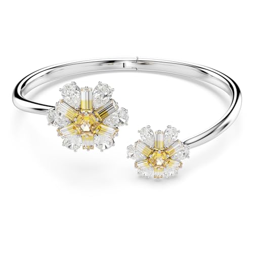 Swarovski Idyllia Armreif, Blume, Gelb, Rhodiniert von Swarovski