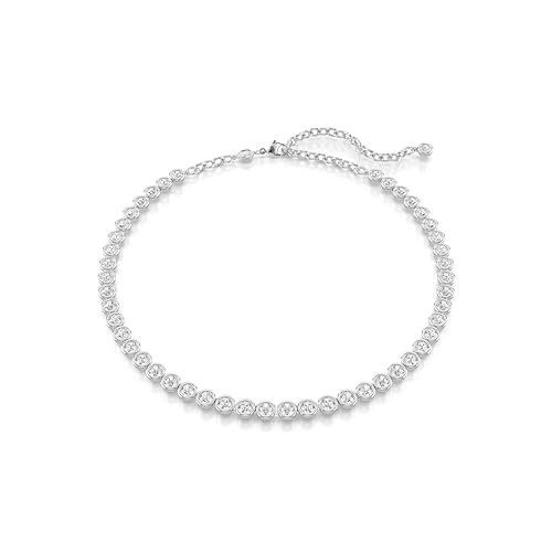 Swarovski Imber Halskette, Weiße, Rhodinierte Damenhalskette mit Strahlenden Swarovski Kristallen Swarovski Imber Halskette, Weiße, Rhodinierte Damenhalskette mit Strahlenden Swarovski Kristallen von Swarovski