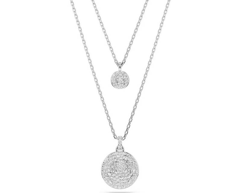Swarovski Kette mit Anhänger Swarovski Anhänger Meteora 5684244 im Lagenlook, Weiß, Rhodiniert (1-tlg) von Swarovski