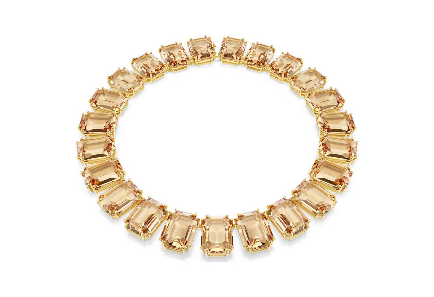 Swarovski Kristallanhänger Swarovski Halskette Millenia 5720911 Oktagon-Schliff, Gold plattiert (1-tlg) von Swarovski