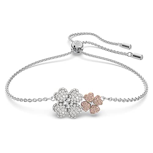 Swarovski Latisha Armband, Rhodiniertes Damenarmband mit Edlen Blumen-Motiven und Strahlenden Swarovski Kristallen von Swarovski