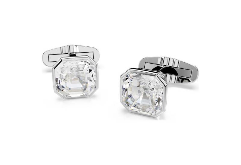 Swarovski Manschettenknöpfe Millenia Manschettenknöpfe Oktagon-Schliff, Weiß, Rhodiniert 5733306 von Swarovski
