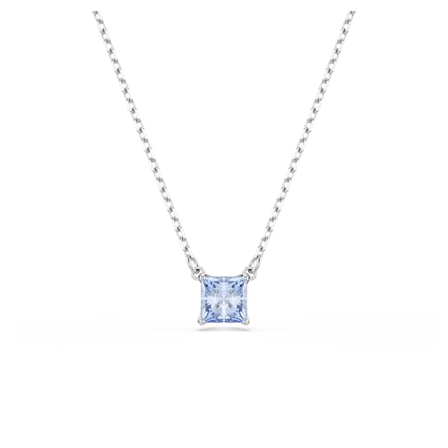 Swarovski Matrix Halskette, Blaue, Rhodinierte Kette mit Anhänger und Strahlendem Kristall im Kissenschliff Swarovski Matrix Halskette, Blaue, Rhodinierte Kette mit Anhänger und Strahlendem Kristall im Kissenschliff von Swarovski