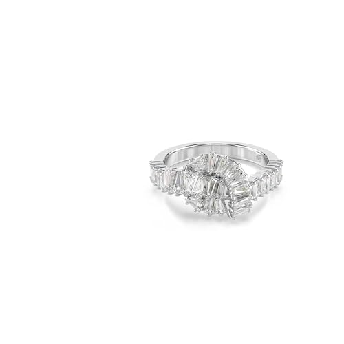 Swarovski Matrix Ring, Baguette-Schliff, Knoten, Weiß, Rhodiniert Swarovski Matrix Ring, Baguette-Schliff, Knoten, Weiß, Rhodiniert von Swarovski