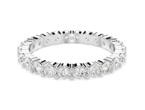 Swarovski Matrix Vittore Ring, Rundschliff, Weiß, Silberfarbenes Finish von Swarovski