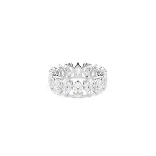 Swarovski Matrix Vittore Ring, Tropfenschliff, Weiß, Silberfarbenes Finish von Swarovski