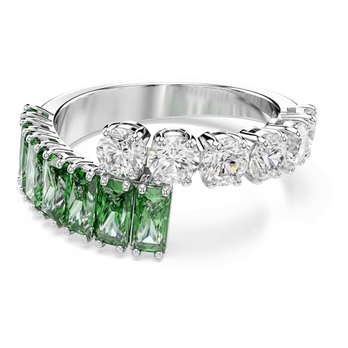 Swarovski Matrix Ring, Verschiedene Schliffe, Grün, Rhodiniert von Swarovski