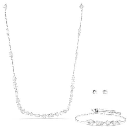 Swarovski Mesmera Set, Weiße und Rhodinierte Halskette, Ohrringe und Stilvolles Armband mit Strahlenden Swarovski Kristallen Swarovski Mesmera Set, Weiße und Rhodinierte Halskette, Ohrringe und Stilvolles Armband mit Strahlenden Swarovski Kristallen von Swarovski
