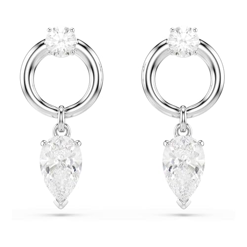 Swarovski Mesmera Drop-Ohrhänger, Verschiedene Schliffe, Weiß, Rhodiniert von Swarovski