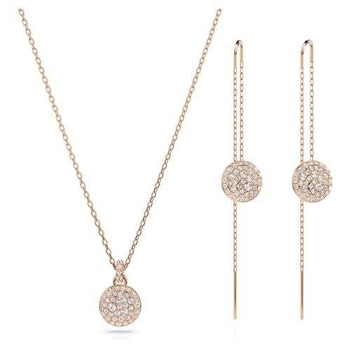 Swarovski Sublima Set, Rosé Vergoldete Halskette und Ohrringe mit Strahlenden Swarovski Kristallen von Swarovski