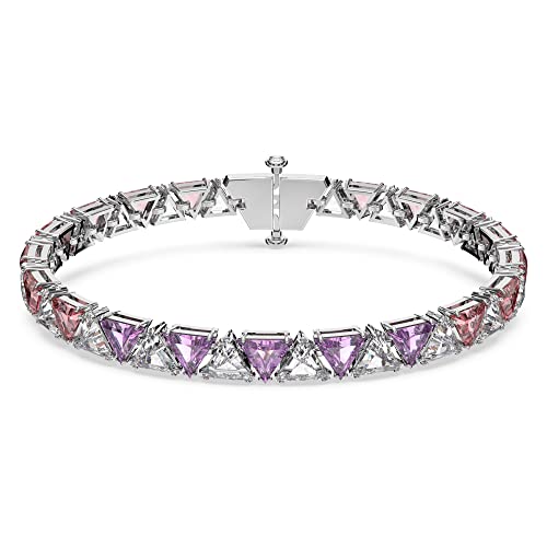 Swarovski Millenia Armband, Rosafarbener und Rhodinierter Damenarmreif mit Strahlenden Kristallen von Swarovski