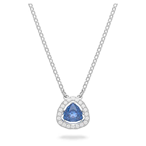 Swarovski Millenia Halskette, Rhodinierte Damenkette mit Blauem Swarovski Kristall von Swarovski