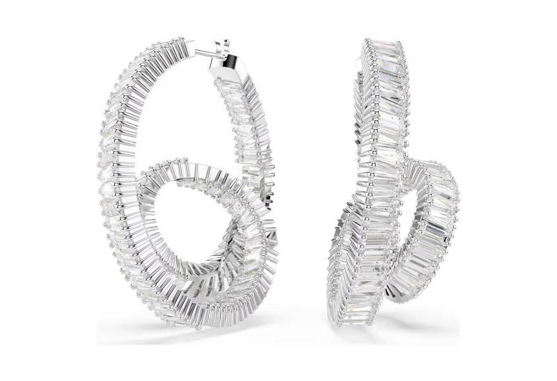 Swarovski Ohrring-Set Swarovski Creolen Matrix 5727113 Baguette-Schliff, Rhodiniert von Swarovski