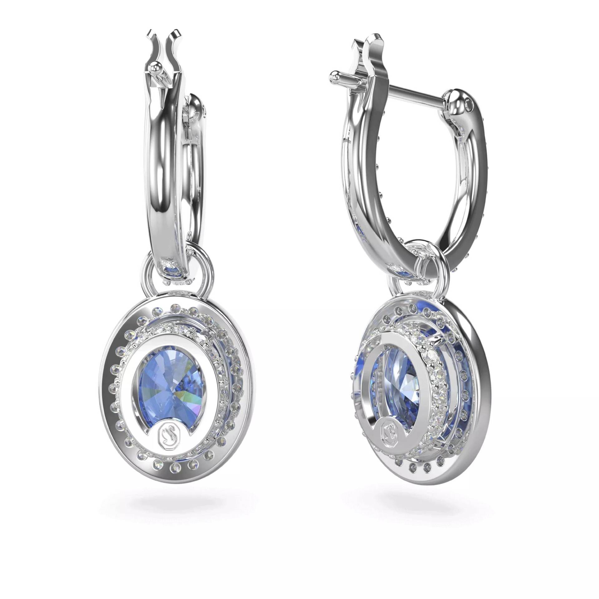 Swarovski Ohrringe - Constella drop earrings, Oval cut, Rhodium plated - Gr. unisize - in Blau - für Damen von Swarovski