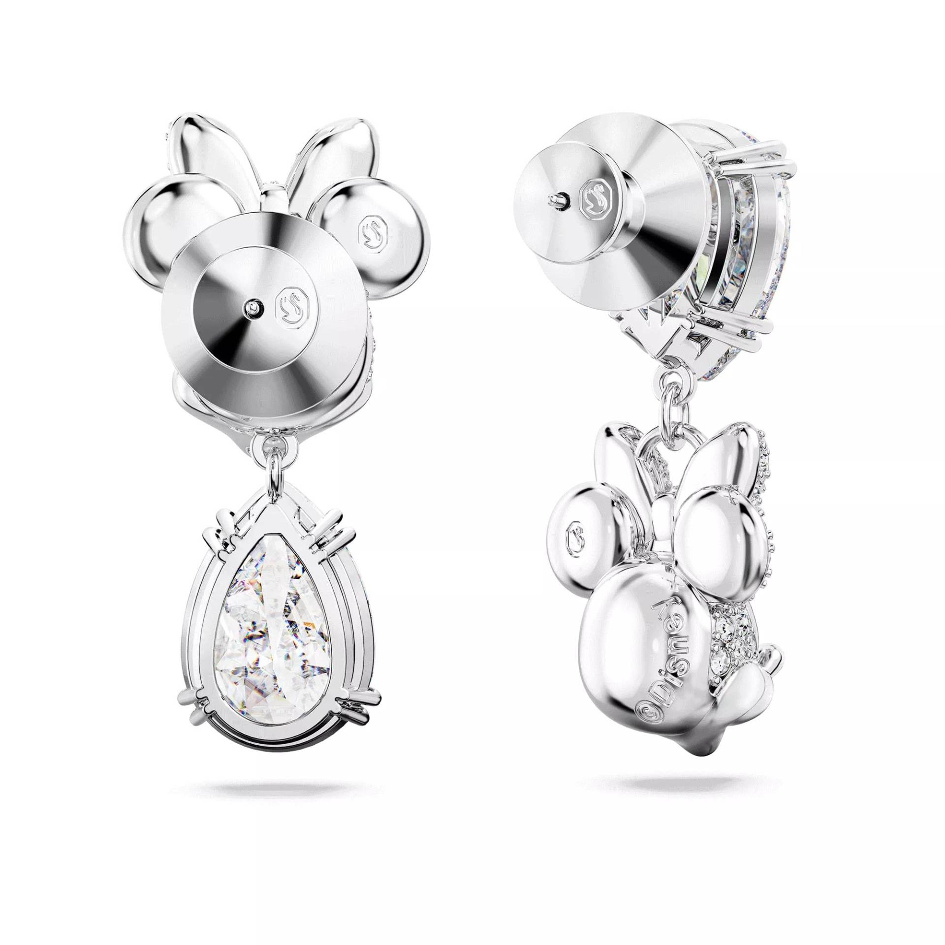 Swarovski Ohrringe - Disney Minnie Mouse drop earrings, Asymmetrical de - Gr. unisize - in Weiß - für Damen von Swarovski