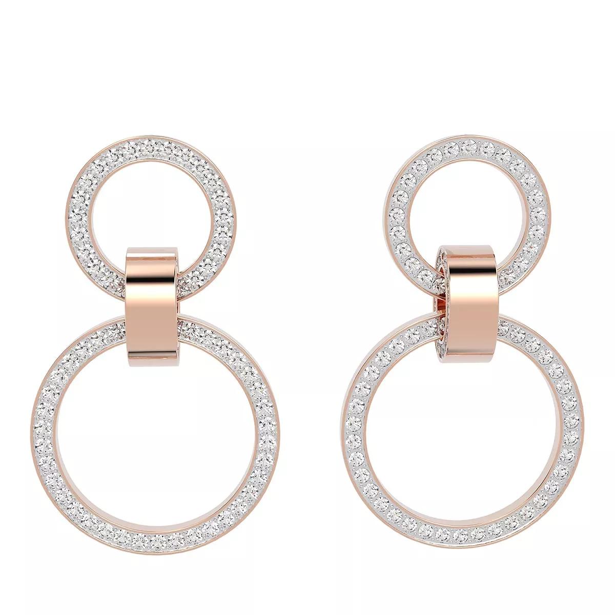 Swarovski Ohrringe - Hollow hoop rose gold-tone plated - Gr. unisize - in Quarz - für Damen von Swarovski