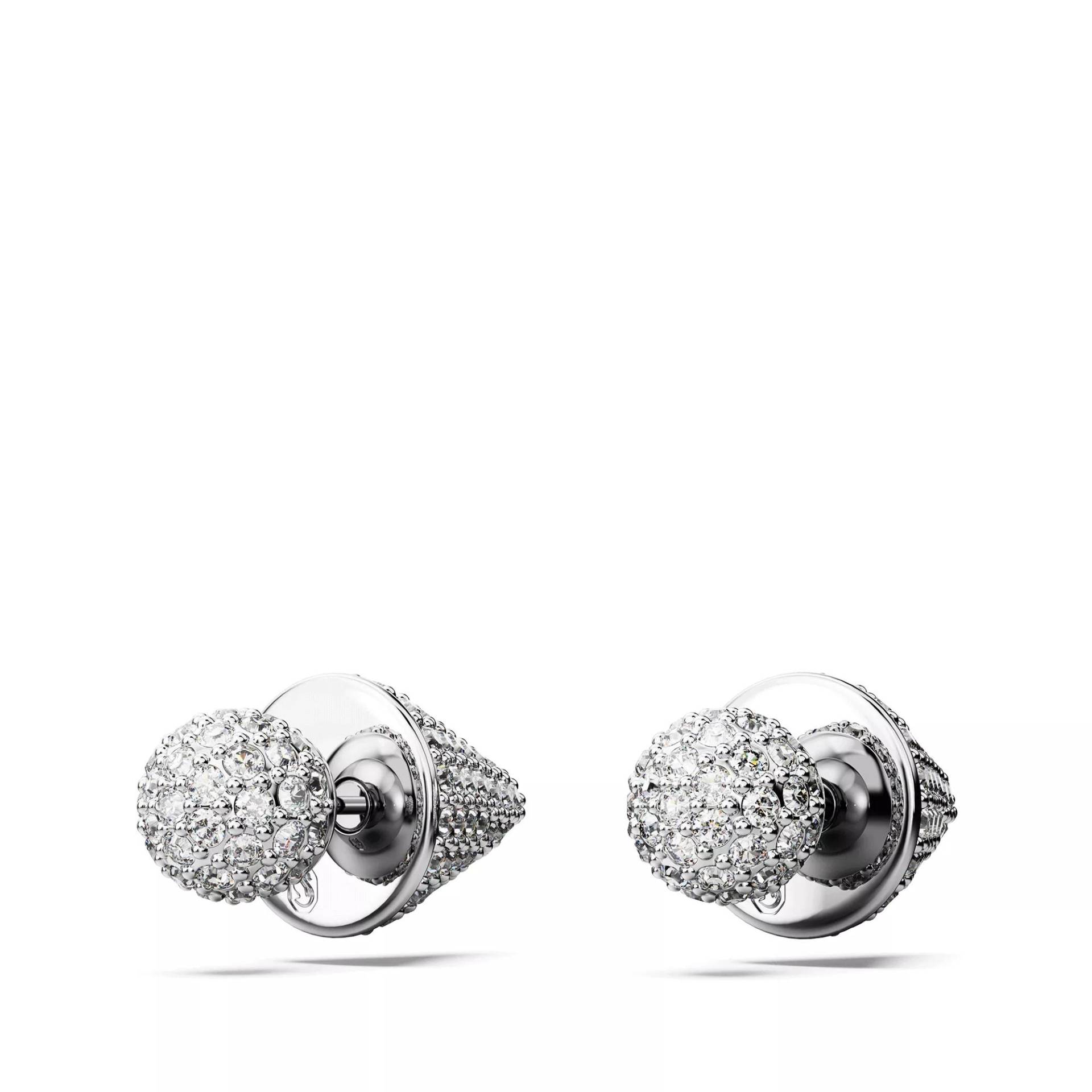 Swarovski Ohrringe - Luna stud earrings, Moon, Rhodium plated - Gr. unisize - in Weiß - für Damen von Swarovski