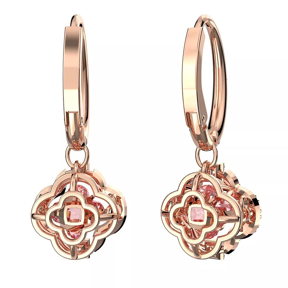 Swarovski Ohrringe - Sparkling Dance drop Clover rose gold-tone plated - Gr. unisize - in Quarz - für Damen von Swarovski