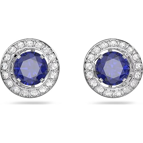 Swarovski Ohrstecker 5573693 Sparkling Dance Dial Up, weiß, blau, rhodinier von Swarovski