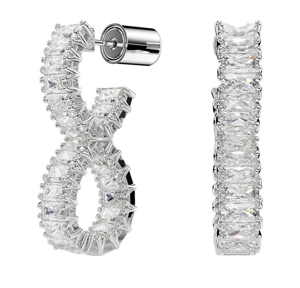 Swarovski Paar Creolen 5684047, Swarovski, Creolen, Kristalle, Unendlichkeit, Silber von Swarovski
