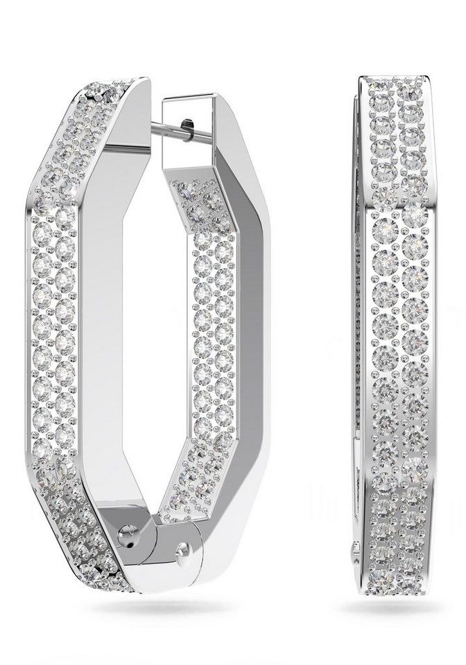 Swarovski Paar Creolen Dextera, Achteckig, 5618308, mit Swarovski® Kristall von Swarovski