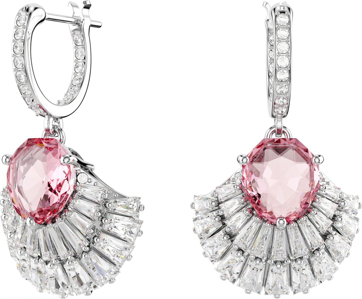 Swarovski Paar Creolen Idyllia Drop, Muschel, 5680295, mit Swarovski® Kristall von Swarovski