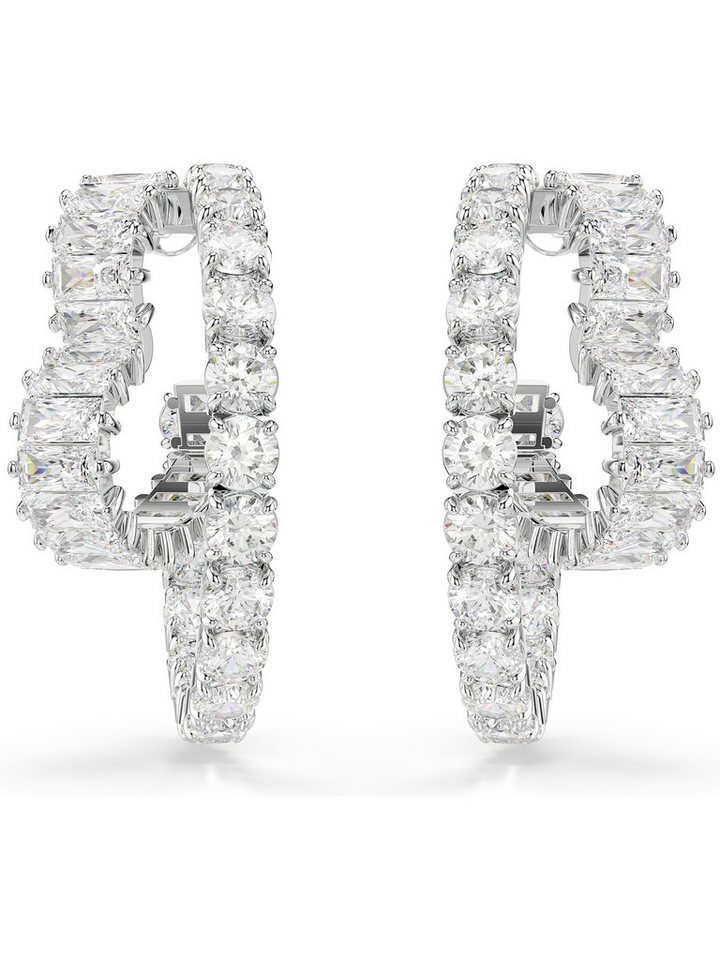 Swarovski Paar Creolen Swarovski Damen-Creolen Metall Swarovski-Kristall (Paar), Matrix von Swarovski