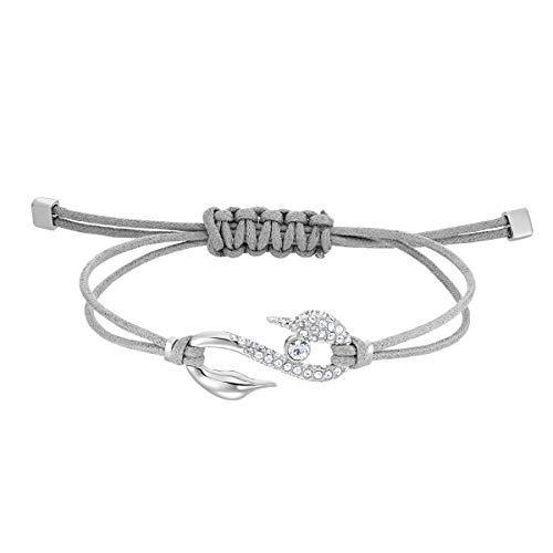 Swarovski Power Hook Armband, Kordelarmband mit Swarovski Kristallpavé und Rhodiniertem Schwan-Element von Swarovski