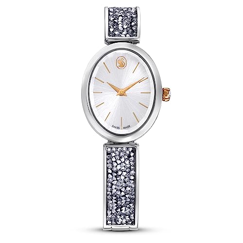 Swarovski Damen-Uhren Analog Quarz One Size, Grau, Silber 32025154 von Swarovski