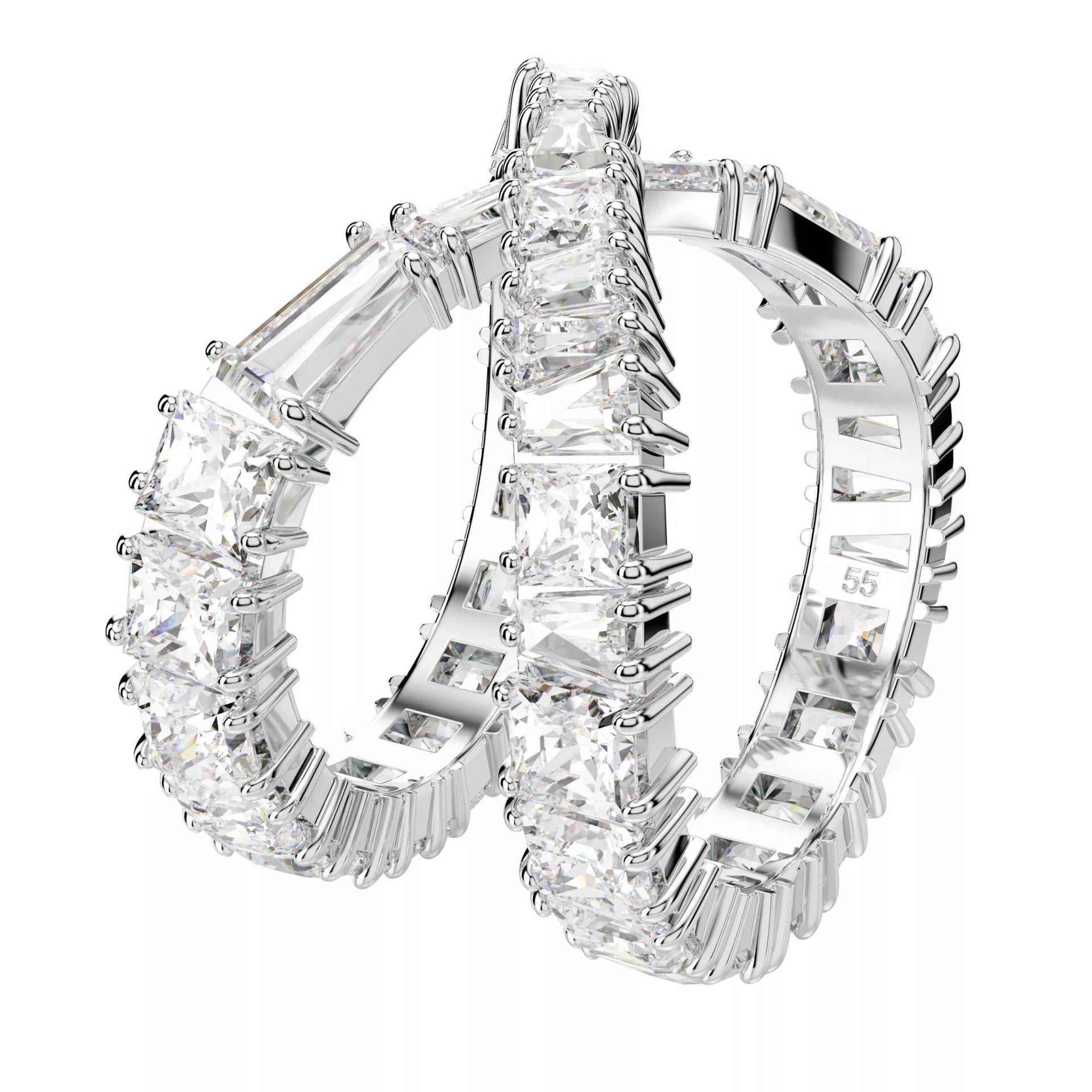 Swarovski Ring - Hyperbola ring, Infinity, Rhodium plated - Gr. 50 - in Weiß - für Damen von Swarovski